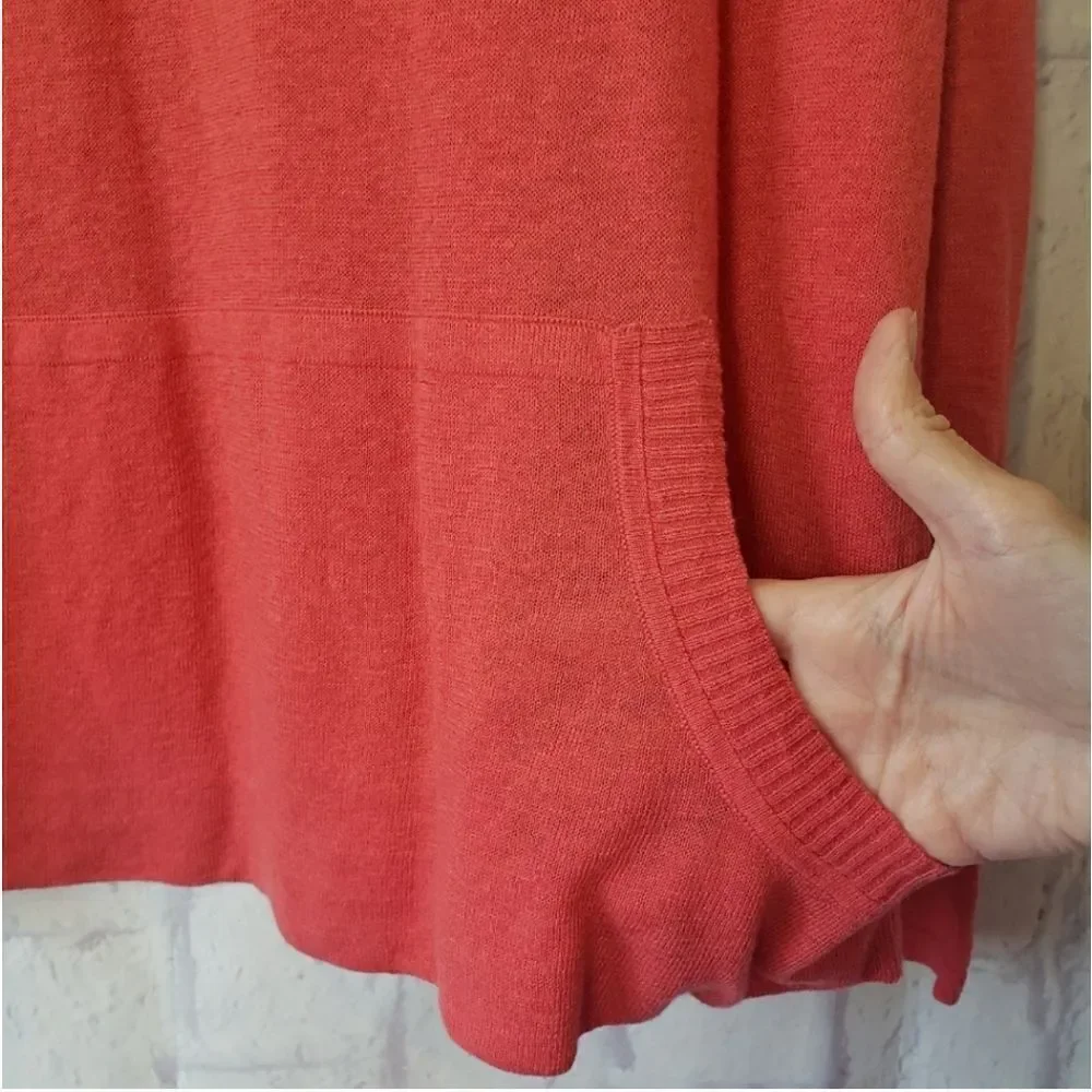 PURE JILL BY J. JILL Lightweight Crewneck Sweater Layering Travel Beach Medium
